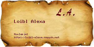 Loibl Alexa névjegykártya